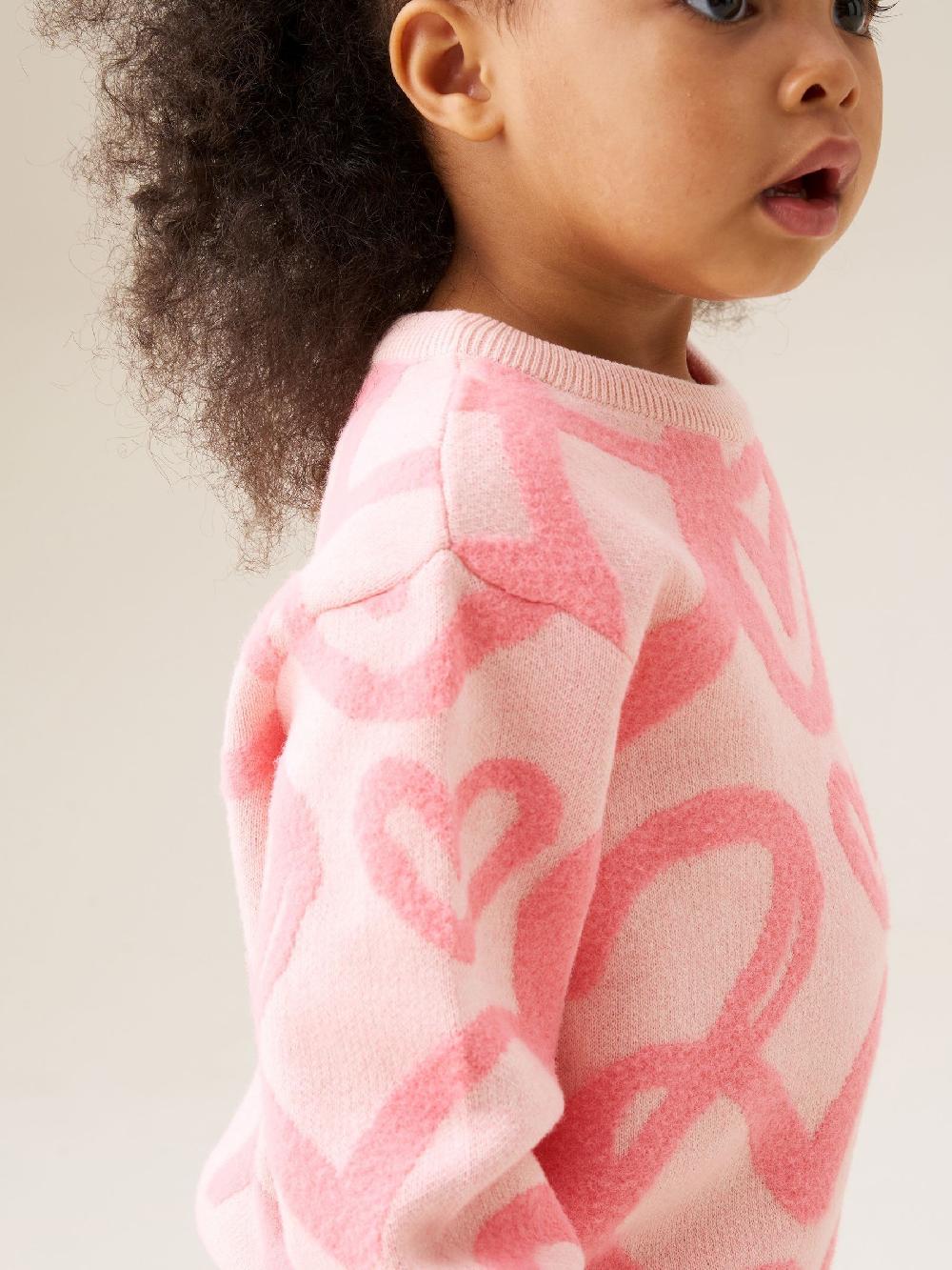 Seraphine Angel & Rocket Pink Harlow Mini Heart Jumper