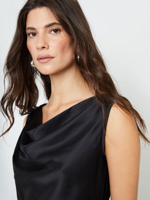 Seraphine Another Sunday Black Satin Sleeveless Cowl Cami Top