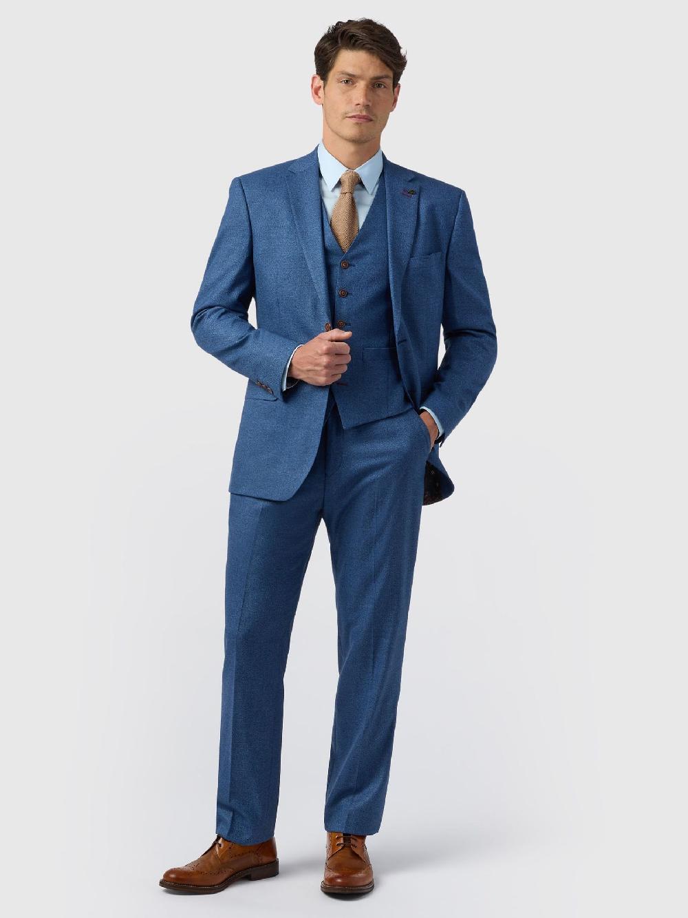 Seraphine Antique Rogue Blue Blake Texture Regular Jacket