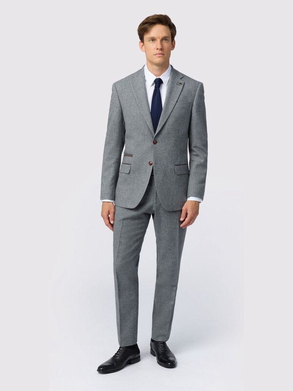 Seraphine Antique Rogue Grey Herringbone Tweed Jacket