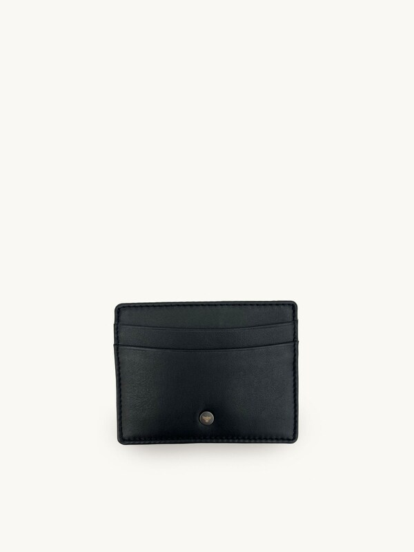 Seraphine Apatchy Black Leather Loop Keyring And Cardholder Gift Set