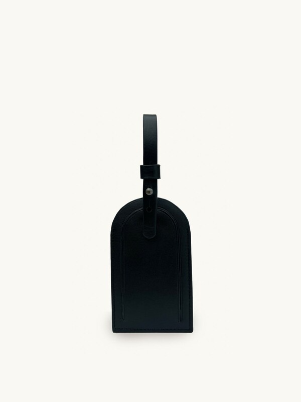 Seraphine Apatchy Black Leather Luggage Tag And Air Tag Gift Set