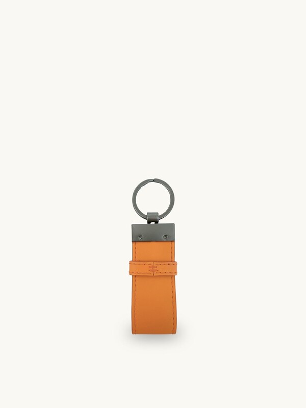 Seraphine Apatchy Orange Leather Luggage Tag And Loop Keyring Gift Set
