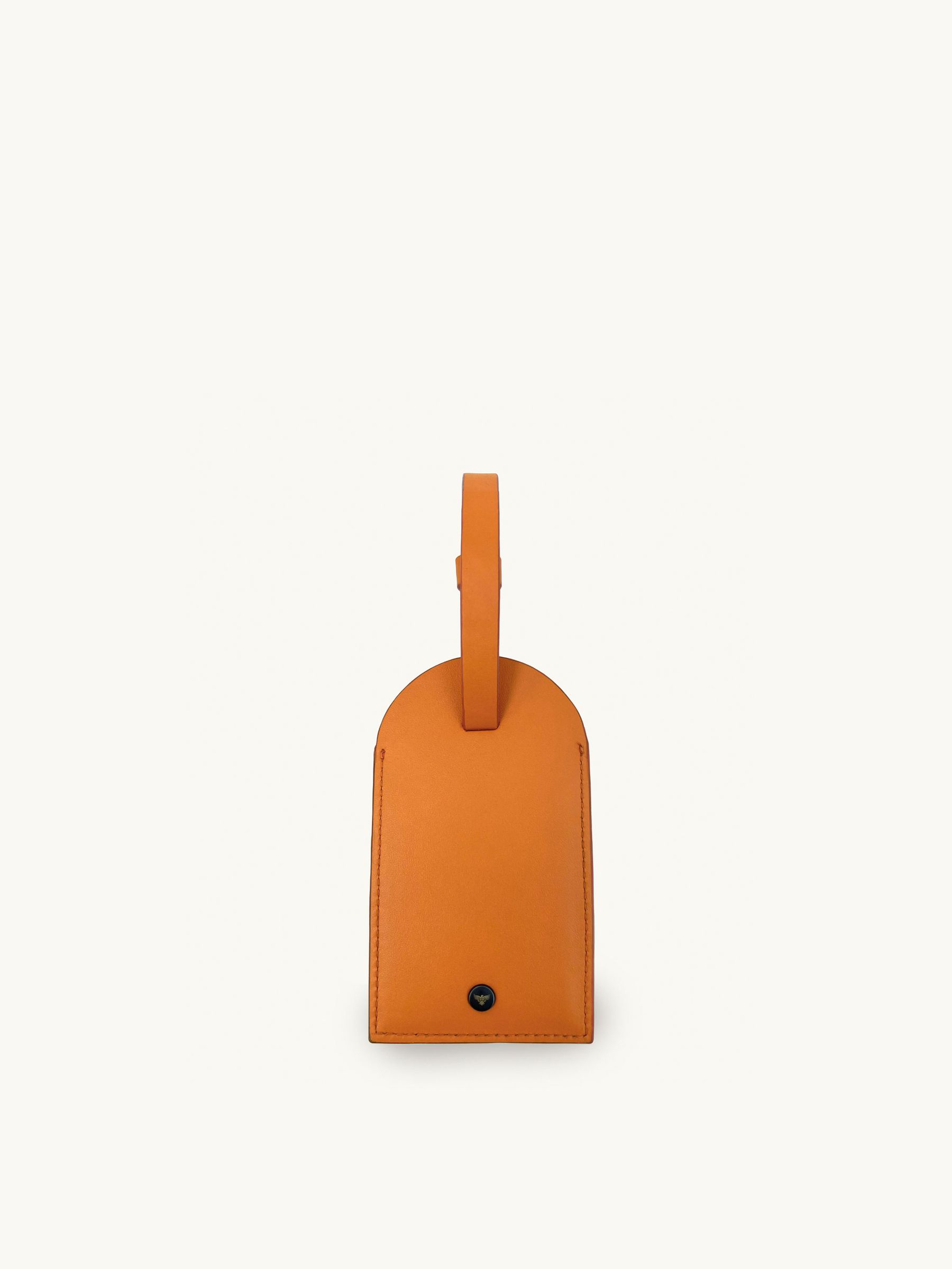 seraphine Apatchy Orange Leather Luggage Tag and Loop Keyring Gift Set