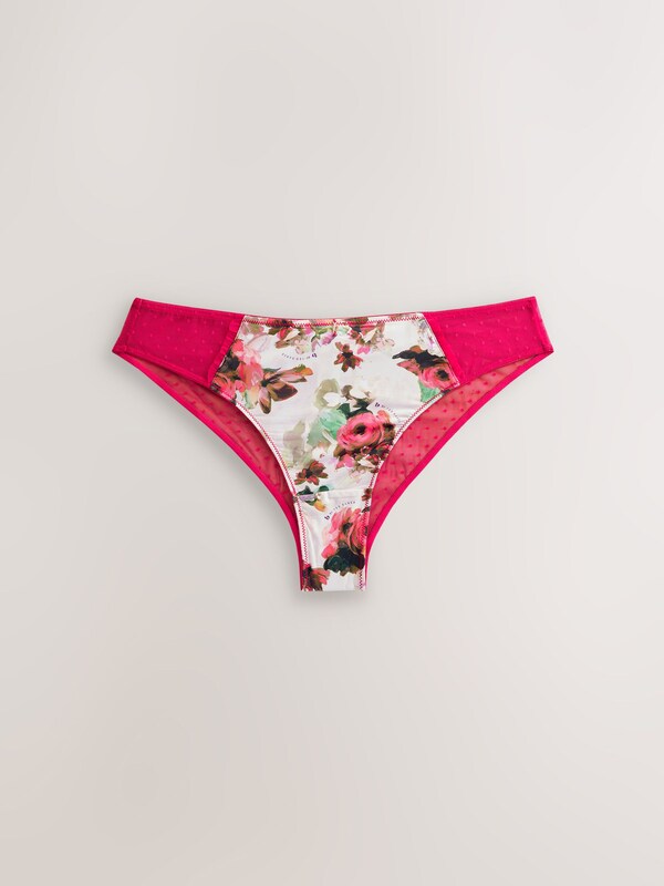 Seraphine B By Ted Baker Pink Floral Print High Leg Hipster Briefs