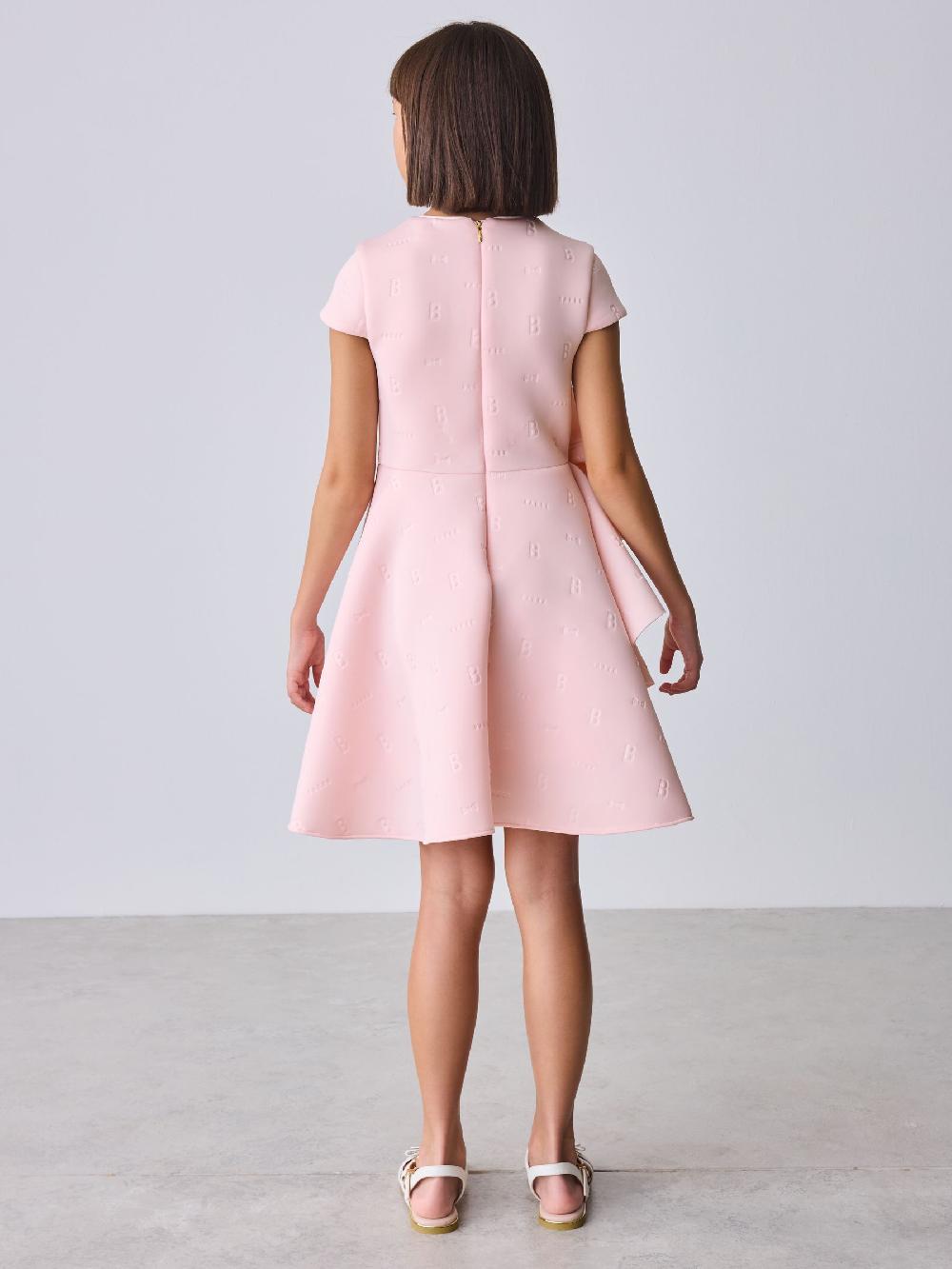 Seraphine Baker By Ted Baker Pink 3D Corsage Embossed Scuba Dress
