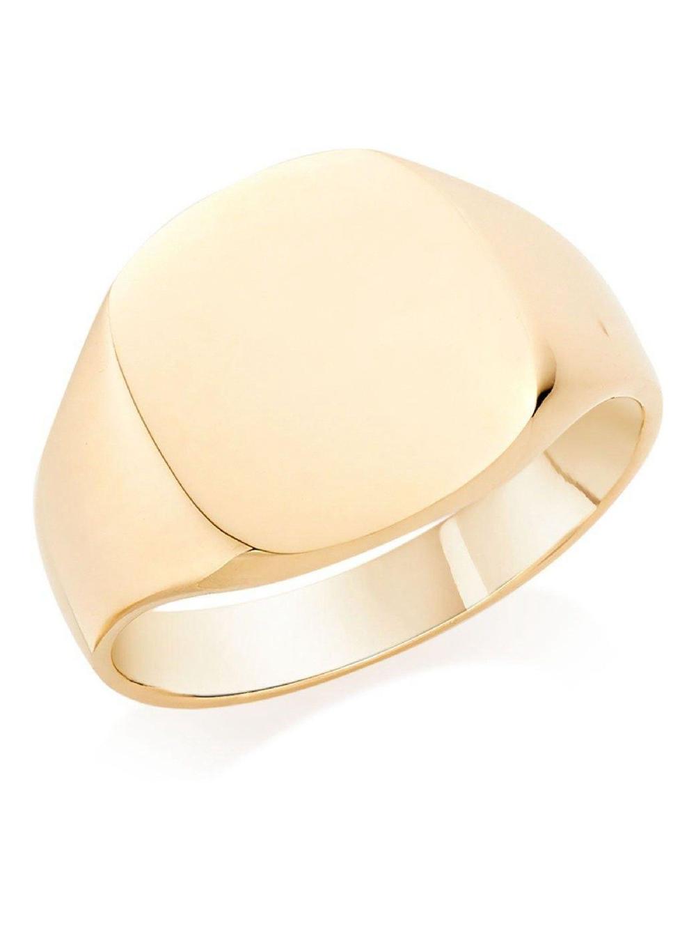seraphine Beaverbrooks Gold 9ct Gold Cushion Signet Ring