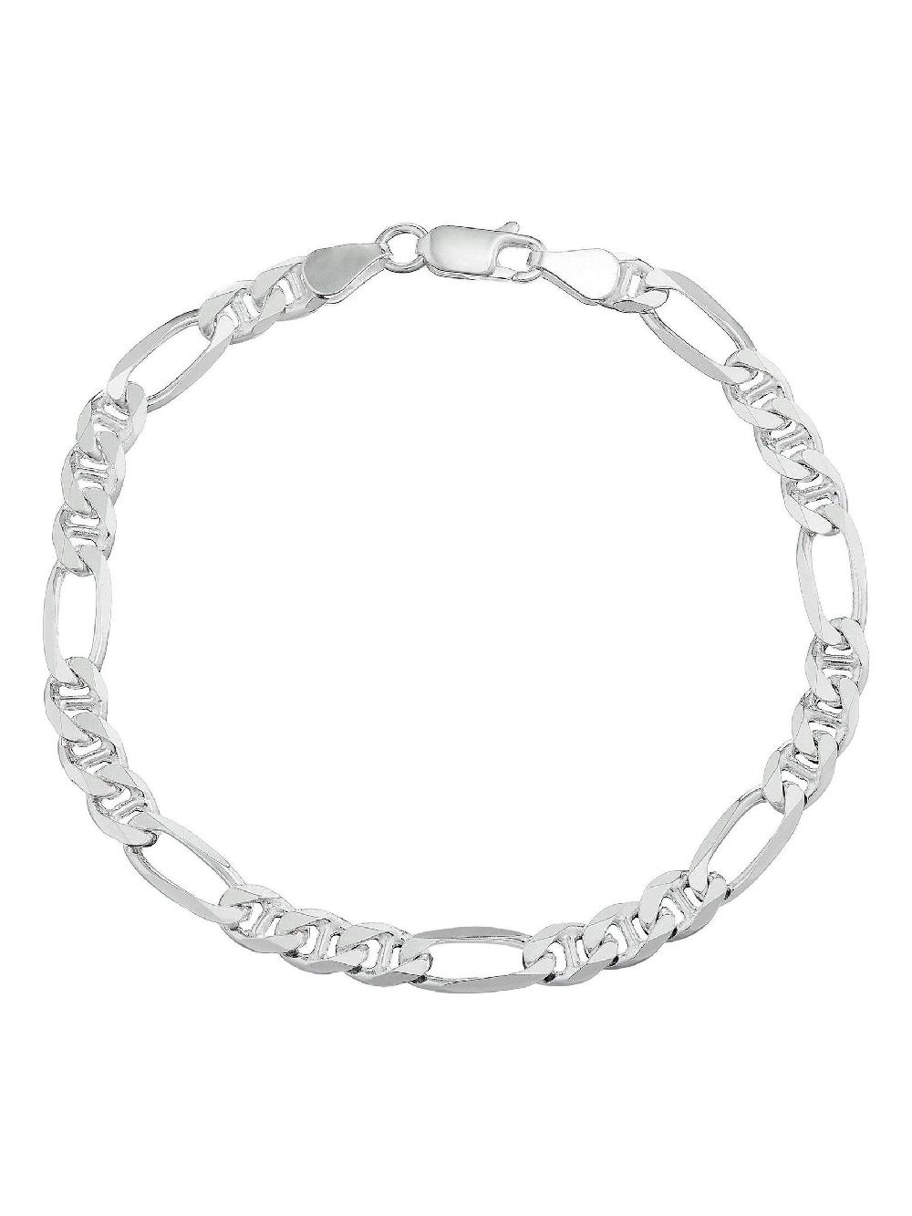 seraphine Beaverbrooks Silver Sterling Silver Figaro Bracelet