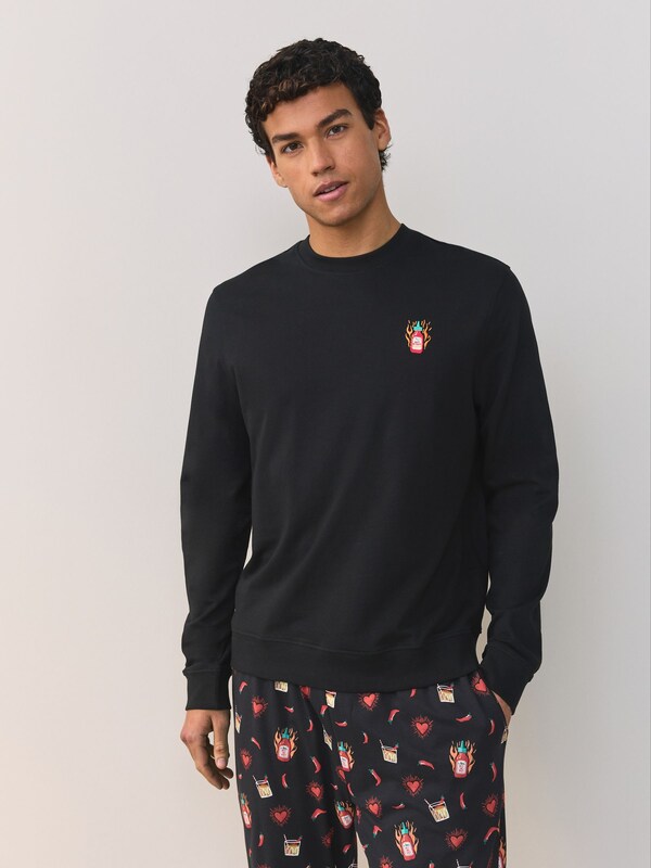 Seraphine Black/Red Valentines Hot Sauce Pyjamas Set