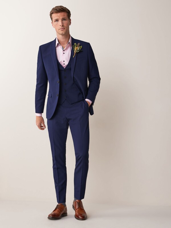 seraphine Bright Blue Tailored Fit Two Button Suit Jacket