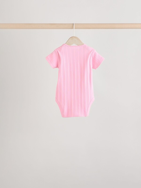 Seraphine Bright Pink 5 Pack Short Sleeve Baby Bodysuits