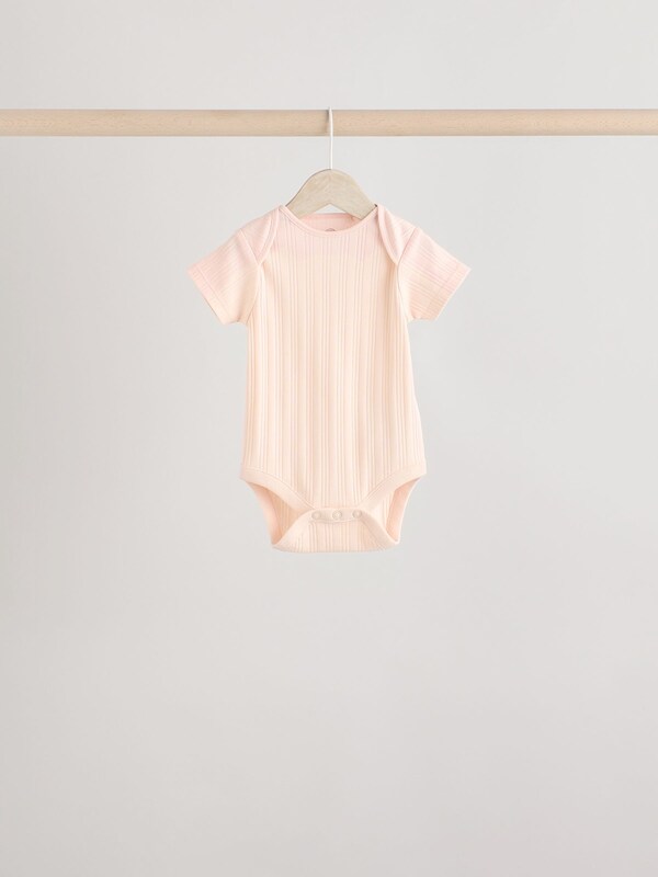 Seraphine Bright Pink 5 Pack Short Sleeve Baby Bodysuits