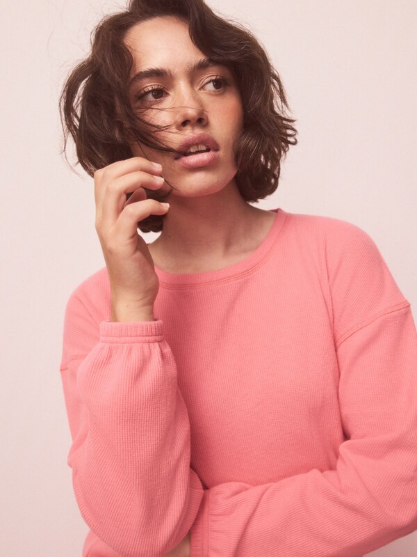 Seraphine Bright Pink Cosy Waffle Long Sleeve Pyjamas