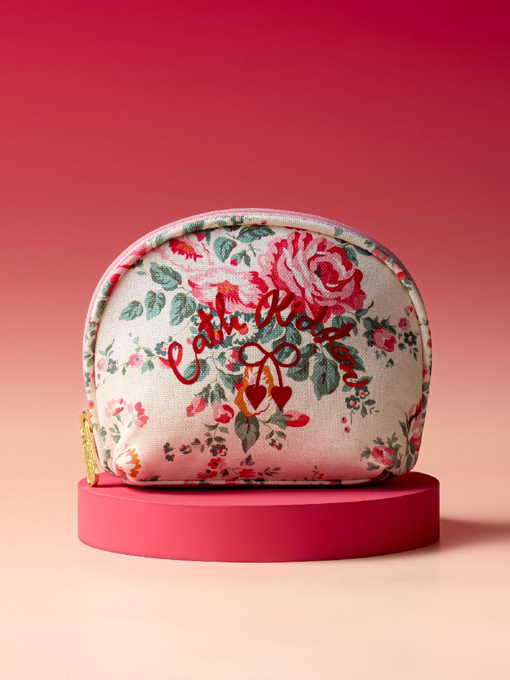 seraphine Cath Kidston Cream Hackney Rose Half Moon Pouch