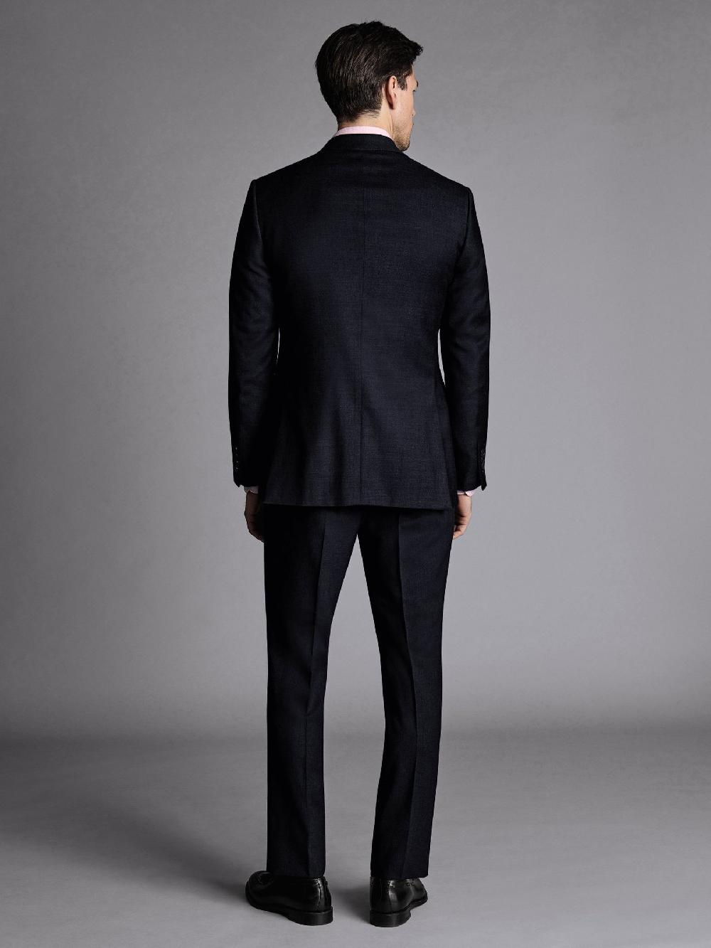 seraphine Charles Tyrwhitt Blue Slim Fit Stretch Twill Suit: Jacket