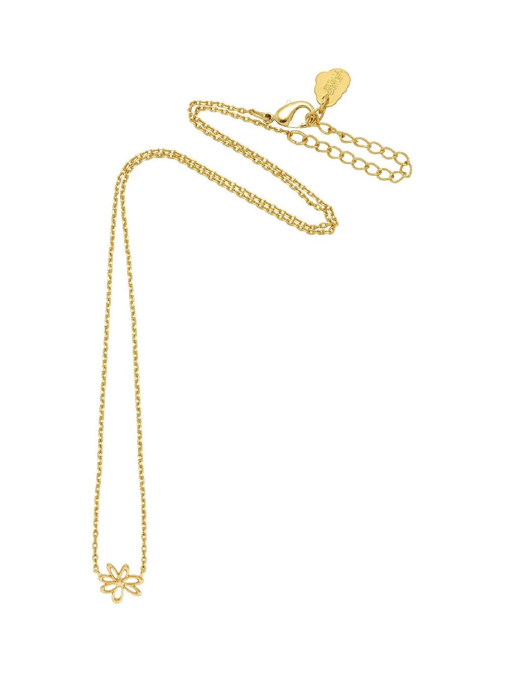 seraphine Estella Bartlett Gold Tone Mini Doodle Flower Necklace