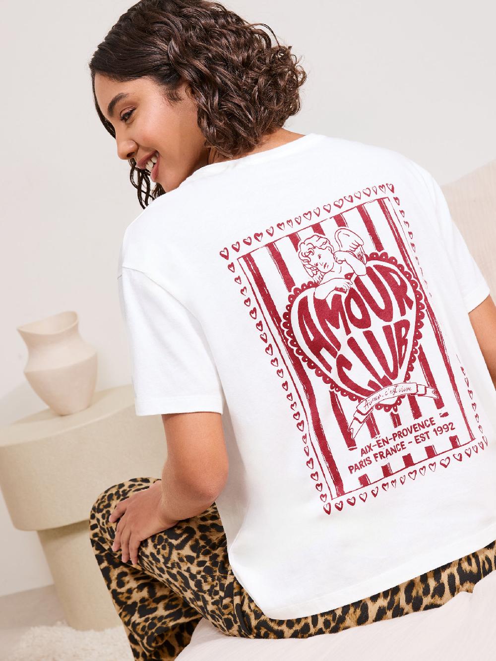 seraphine Friends Like These Leopard Valentines Short Sleeve Pyjamas