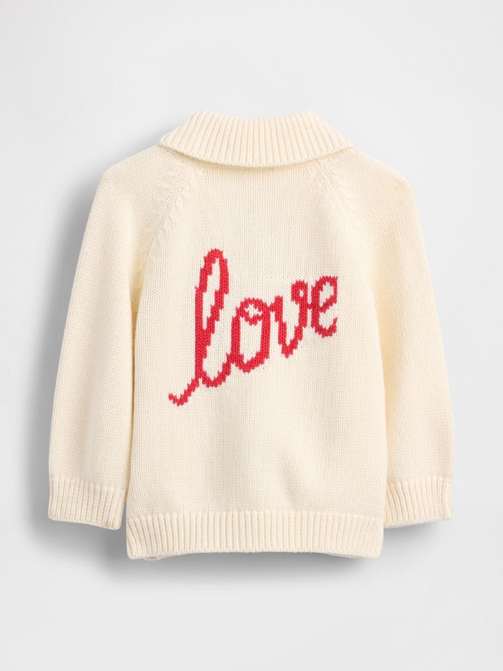 seraphine Gap Cream Valentines Heart Shawl Cardigan (0-24mths)