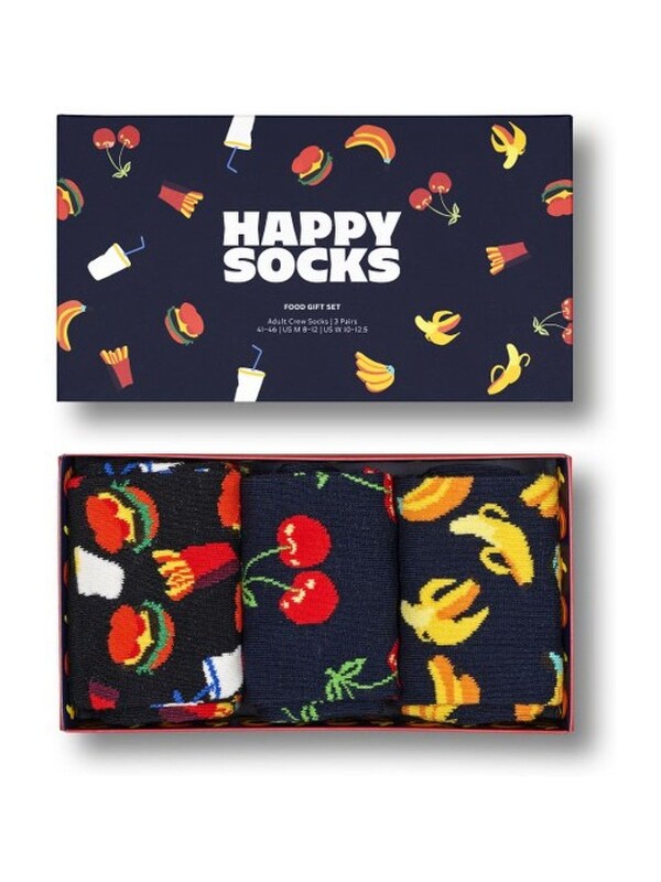 Seraphine Happy Socks Blue Happy Socks 3-Pack Food Socks Gift Set