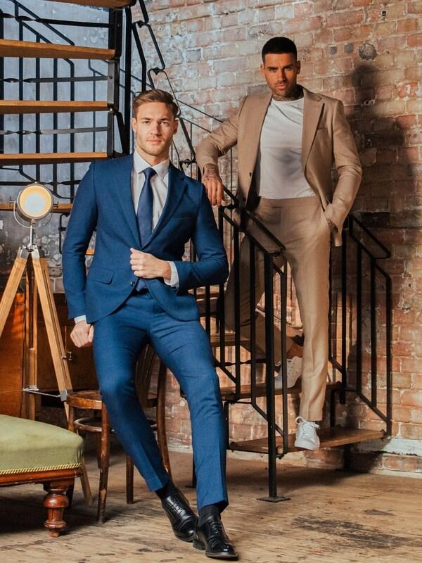 Seraphine Harry Brown Brown Slim Fit Suit Archie Melange Jacket