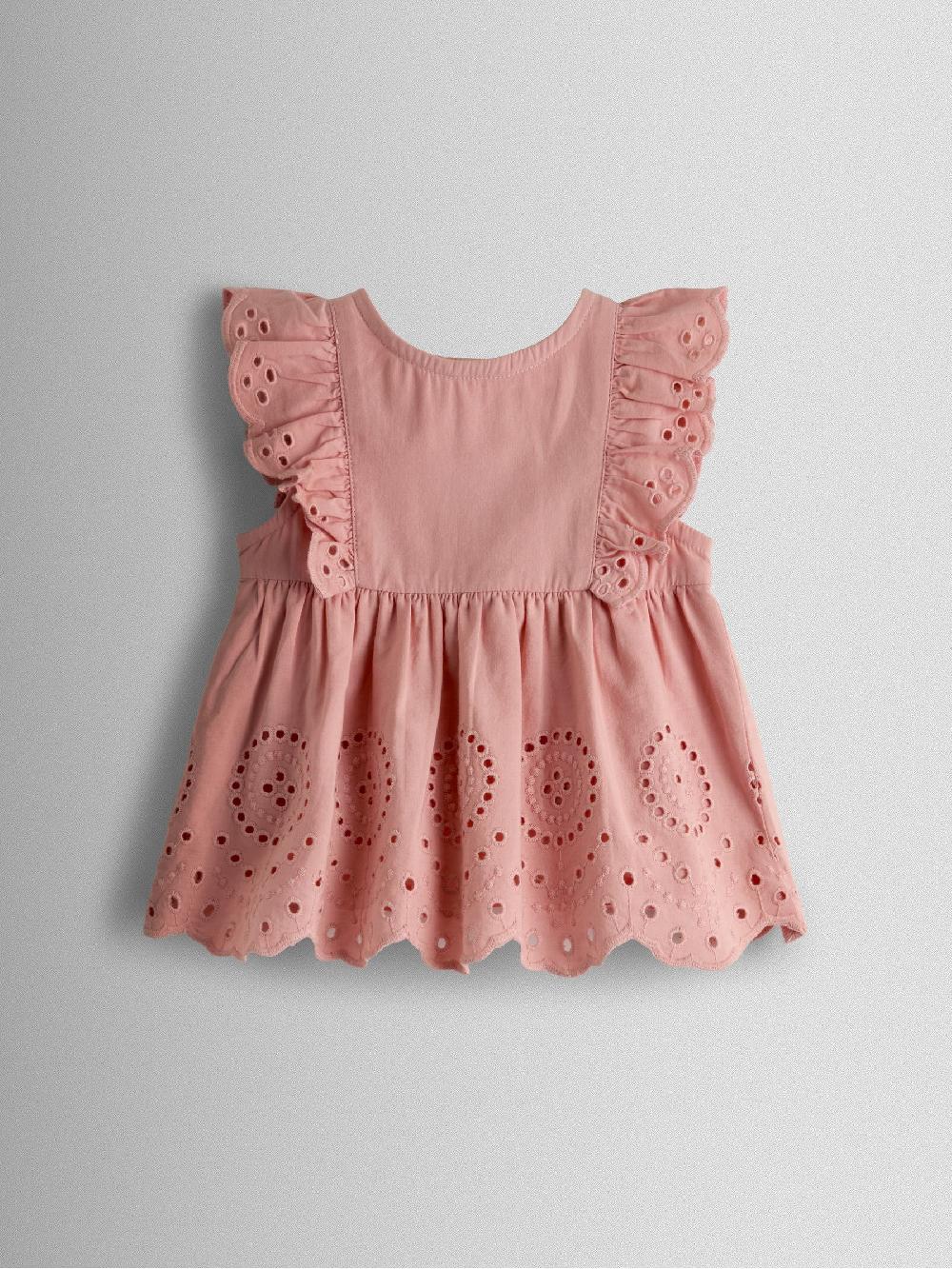 seraphine JoJo Maman Bébé Pink Broderie Dress Bloomers & Headband Set