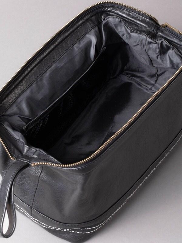 Seraphine Lakeland Leather Black Keswick Leather Wash Bag