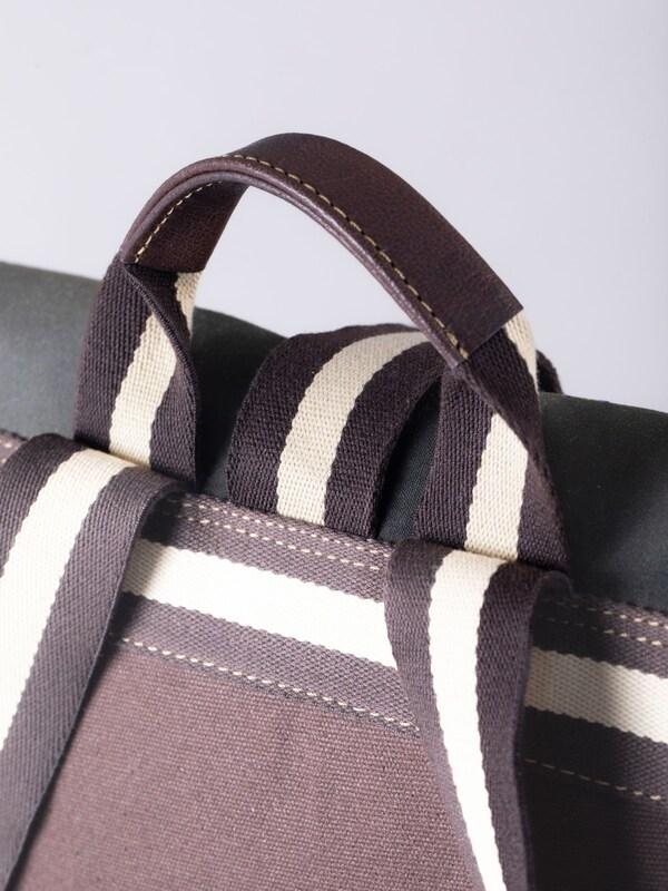 Seraphine Lakeland Leather Dark Green Waxed Walton Rolltop Backpack