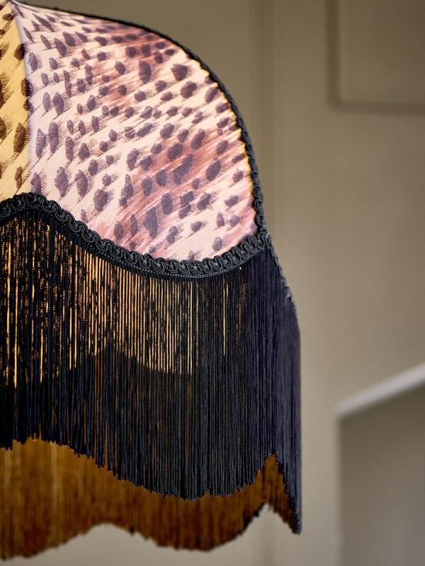 Seraphine Leopard Print Aurelia Fringed Easy Fit Ceiling Light Shade