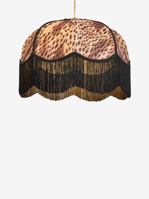 Seraphine Leopard Print Aurelia Fringed Easy Fit Ceiling Light Shade