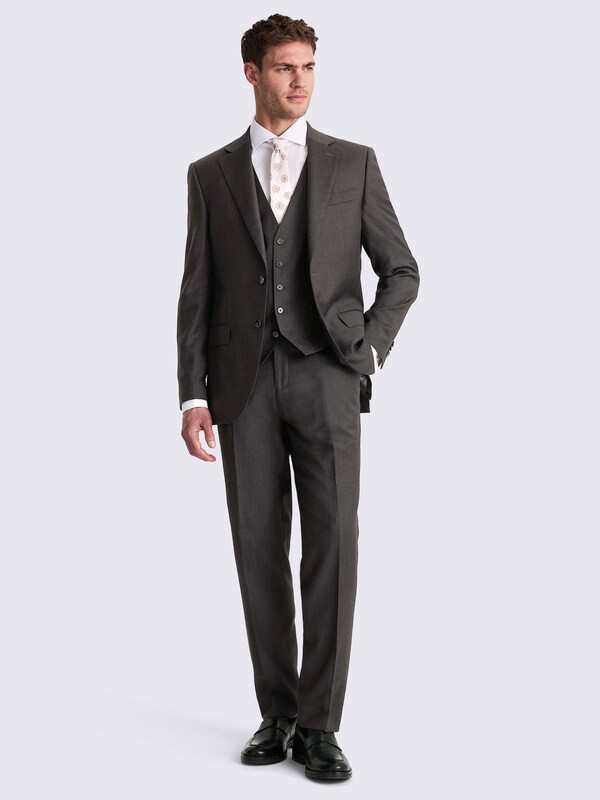 Seraphine MOSS Charcoal Regular Fit Twill Suit Jacket