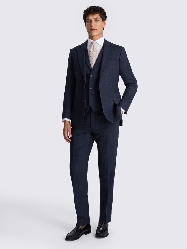 Seraphine MOSS Ink Tailored Fit Herringbone Suit Jacket