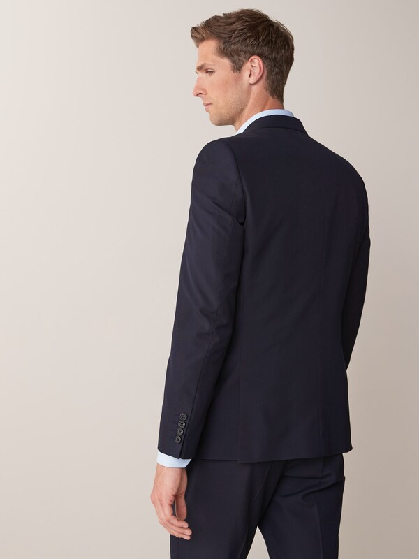Seraphine Navy Blue Regular Fit Two Button Suit Jacket