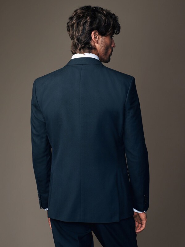Seraphine Navy Blue Slim Fit Two Button Suit Jacket