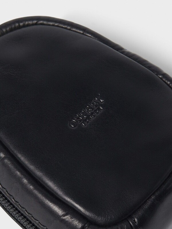 Seraphine Osprey London Black Leather Charger Pouch