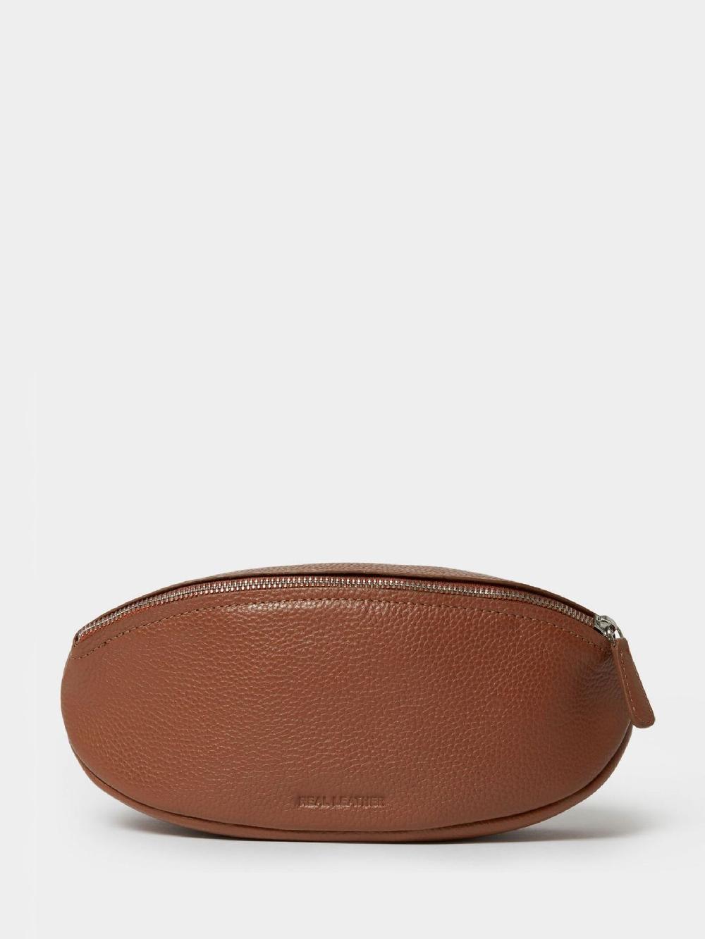 seraphine Osprey London Brown The Rugger Leather Washbag