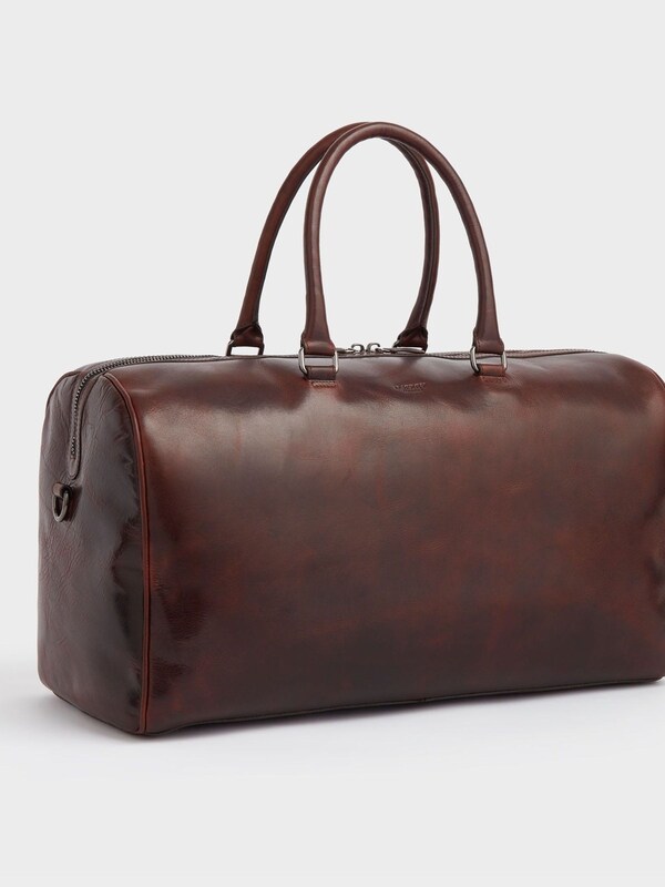 Seraphine Osprey London Chestnut The Carter Leather Weekend Holdall Bag
