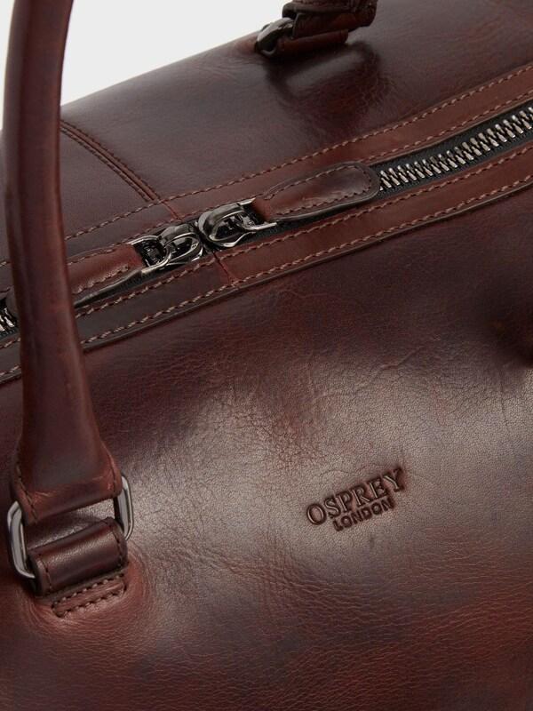 Seraphine Osprey London Chestnut The Carter Leather Weekend Holdall Bag