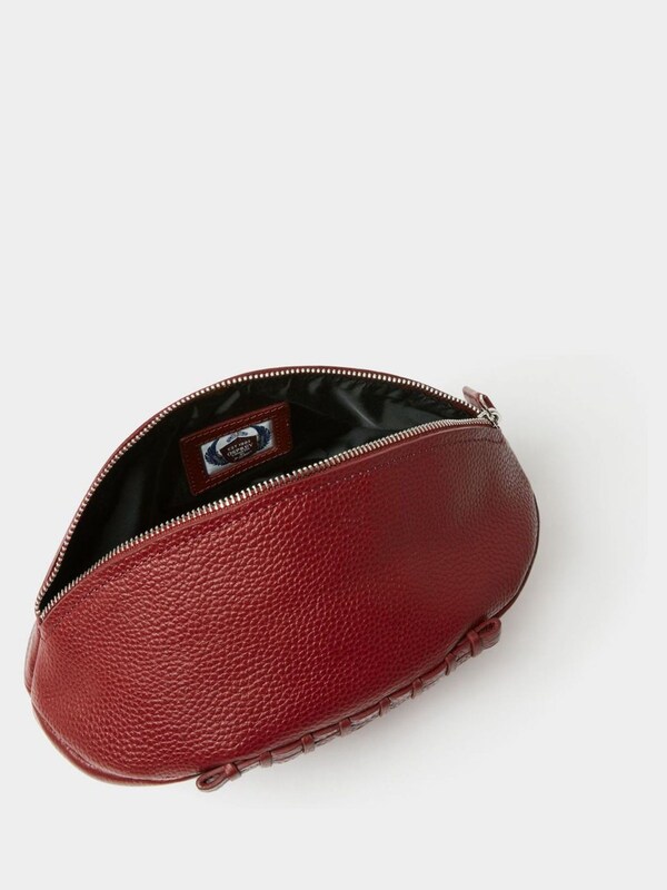 Seraphine Osprey London Red The Rugger Leather Washbag