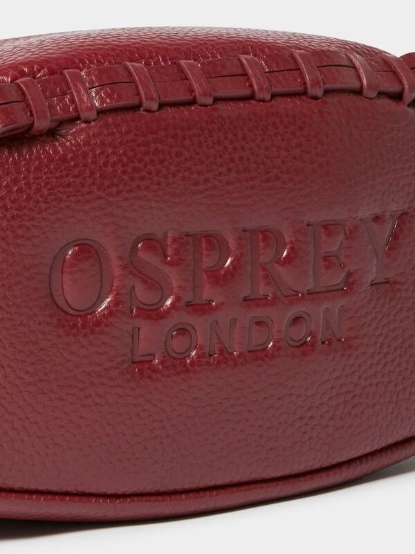 Seraphine Osprey London Red The Rugger Leather Washbag