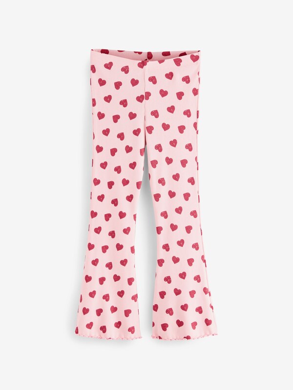 Seraphine Pink Heart 1 Pack Rib Flare Leggings (3-16yrs)