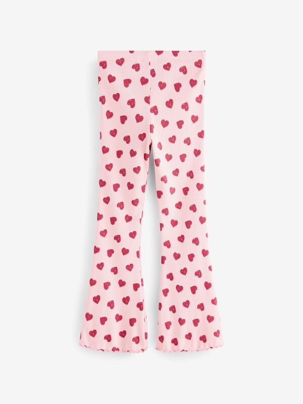 Seraphine Pink Heart 1 Pack Rib Flare Leggings (3-16yrs)