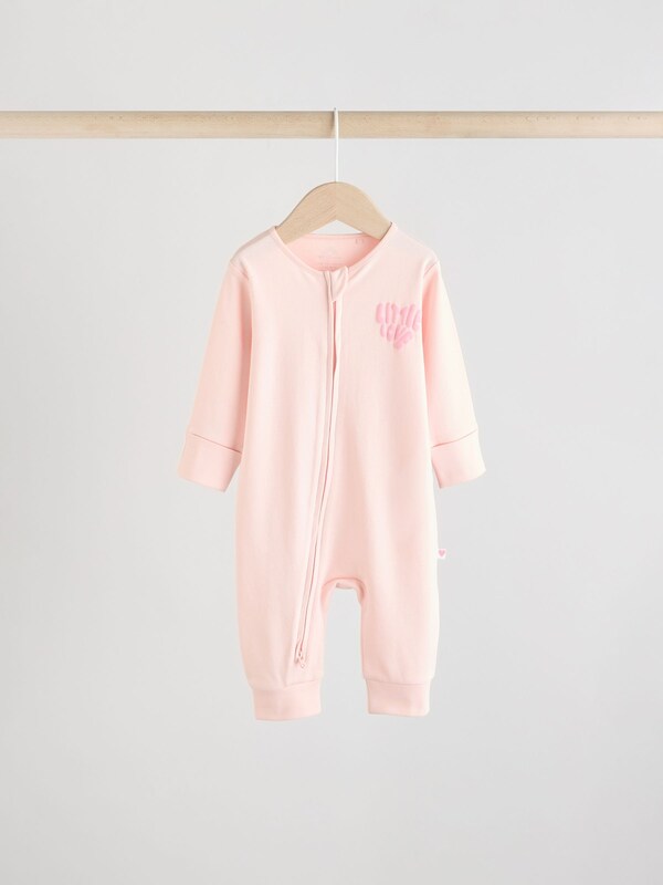 Seraphine Pink Print Two Way Zip Baby Sleepsuits 4 Pack (0mths-3yrs)
