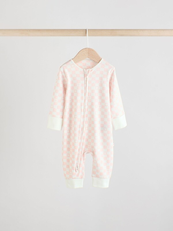Seraphine Pink Print Two Way Zip Baby Sleepsuits 4 Pack (0mths-3yrs)