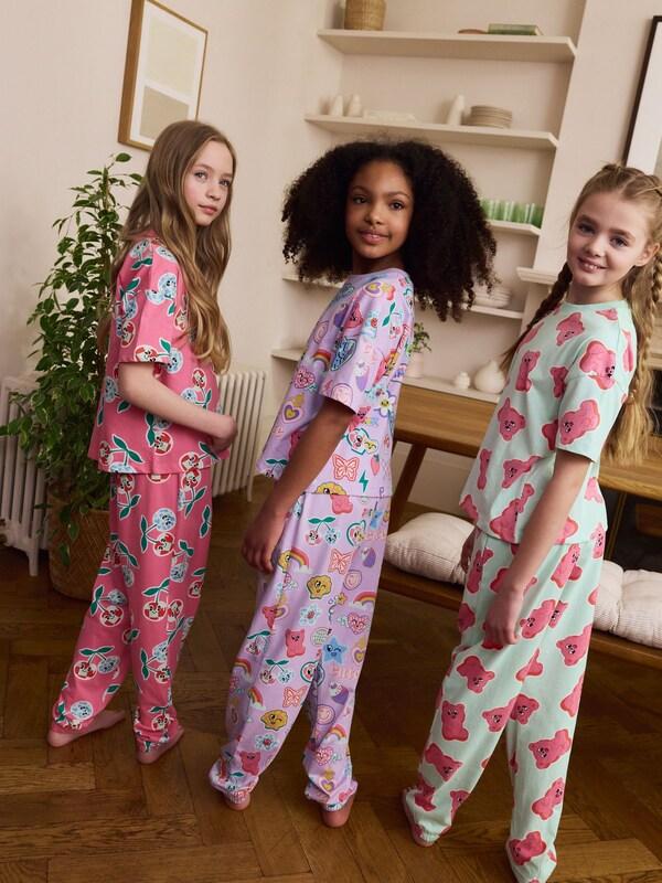 Seraphine Pink/Purple Jogger Pyjamas 3 Pack (3-16yrs)