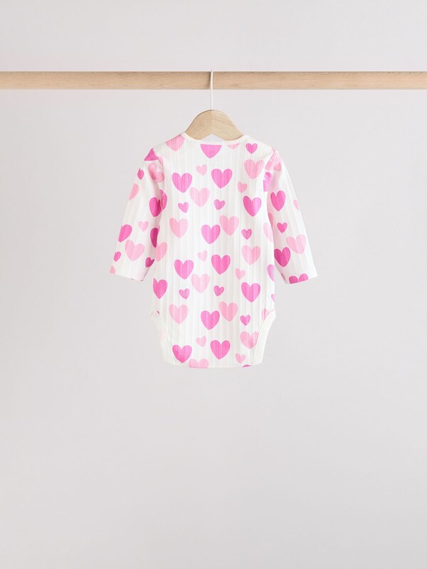 Seraphine Pink Star 5 Pack Long Sleeve Baby Bodysuits