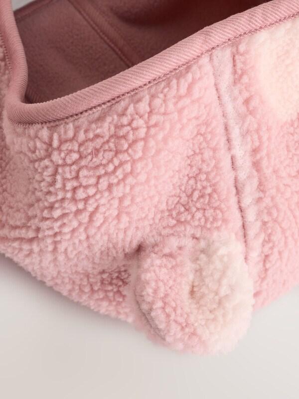 Seraphine Pink Tonal Heart Printed Borg Baby Jacket (0mths-2yrs)