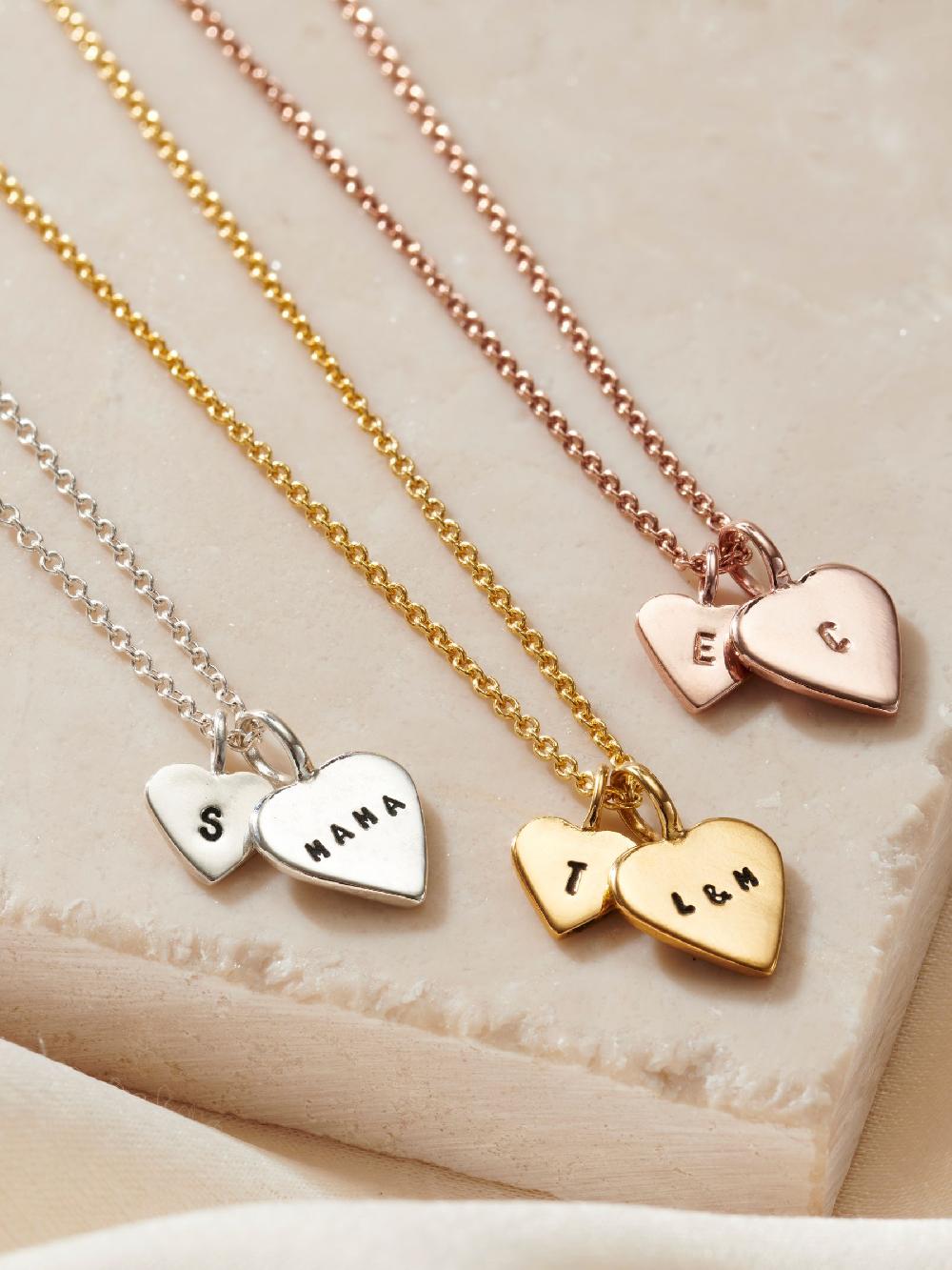 seraphine Posh Totty Designs Personalised Heart Charm Necklace