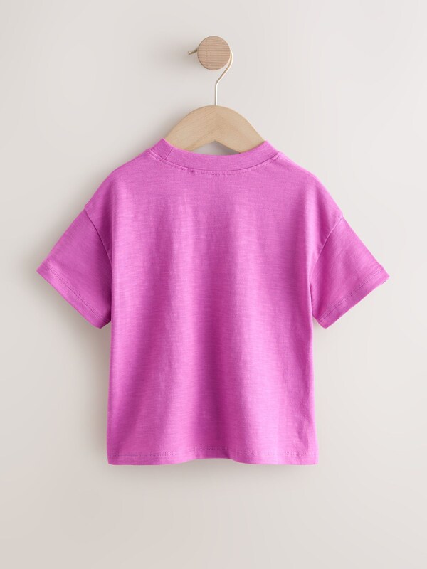 Seraphine Purple Short Sleeve Heart Embroidered Top (3mths-7yrs)