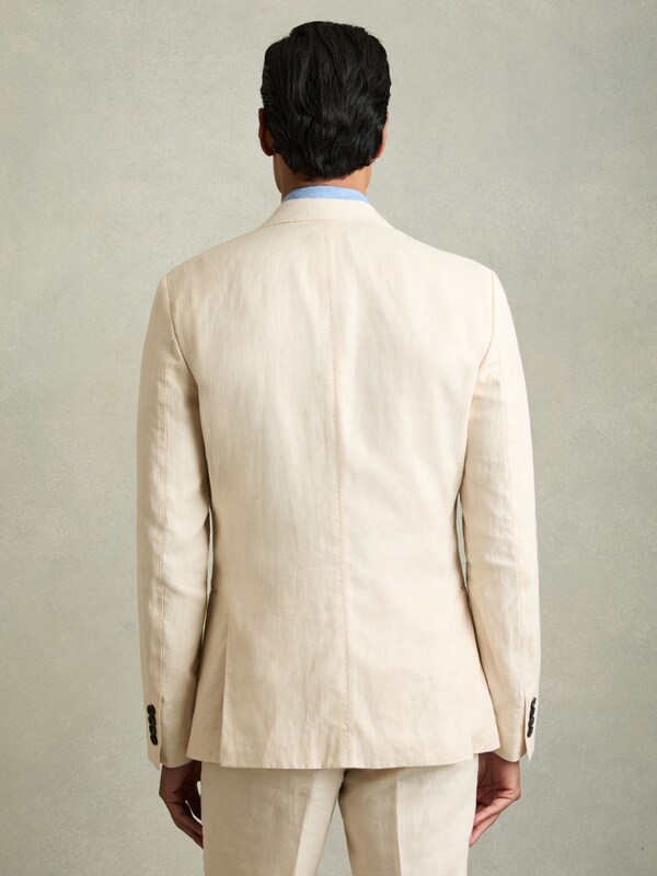 Seraphine Reiss Stone Kin Single Breasted Linen Blazer Tailored-Fit