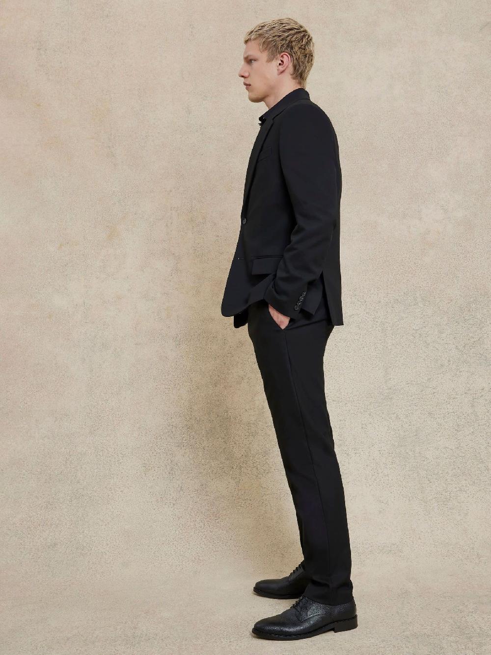 Seraphine River Island Black Slim Fit Plain Slim Suit Jacket